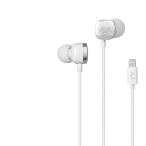 Wave Audio Lightning Corded Headphones - White