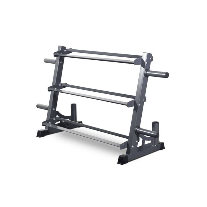 3-tier Weight Plate Dumbell Holder Rack Home Gym Storage 159x88cm