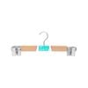 Practa Wooden Clip Clothes Hangers - 3 Pack