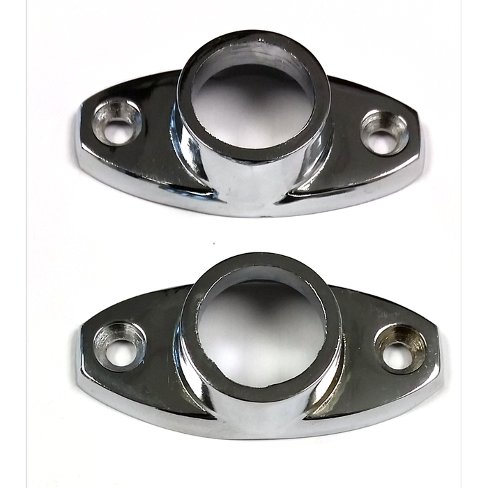 Miles Nelson Oval Flanges 16mm Chrome 2pk - 16mm