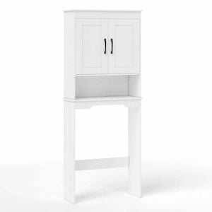 Costway Storage Cabinet Adjustable Laundry Shelf Rack Space Saver