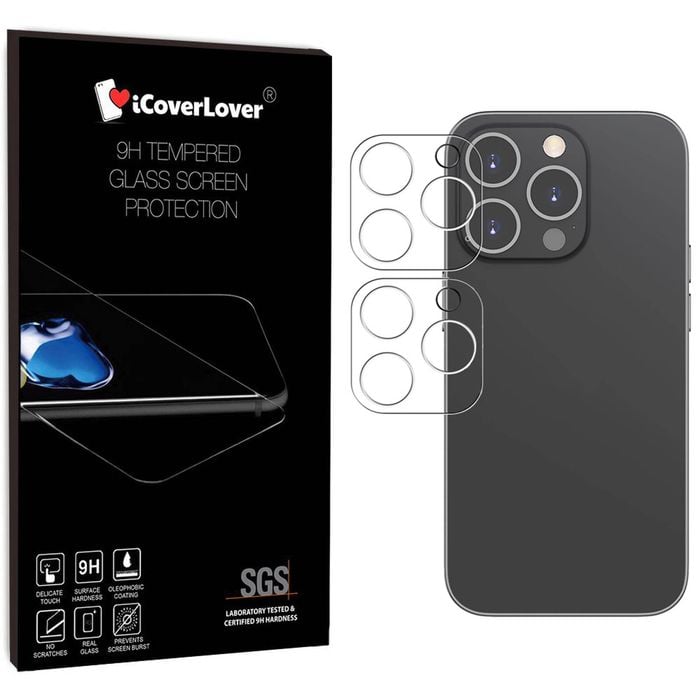 Icoverlover [2-pack] For Iphone 14 Pro/14 Pro Max Glass Camera Lens Protectors
