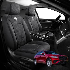 Australian Goose Edition Front Seat Covers for Genesis GV70 2022 - Current (IK) - Suede, Universal Fit - Black