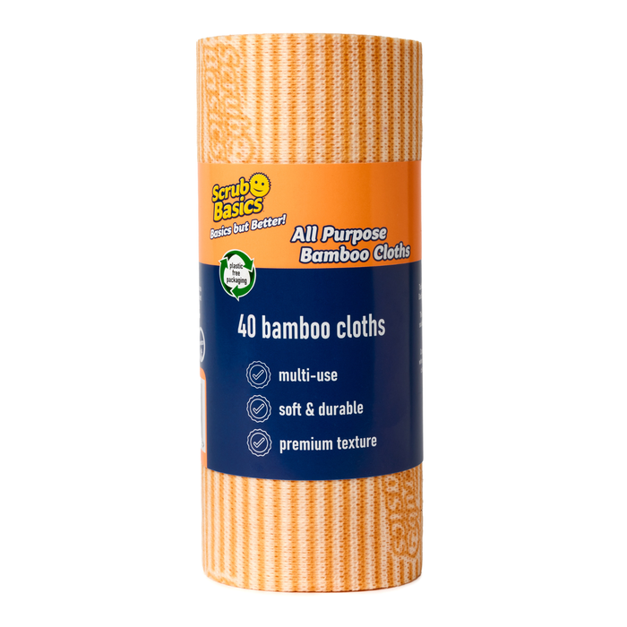 Scrub Daddy Scrub Basics All Purpose Bamboo Cloths 40 Pack