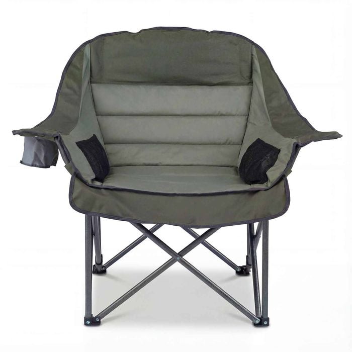 Costway Folding Camping Moon Chair Armchair Seat Beach Fishing Green