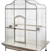 YES4PETS White XL Bird Cage Pet Parrot Aviary with Perch & Feeder
