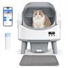 Advwin 90L Self Cleaning Litter Box Open Top Automatic Litter Box with Litter Mat