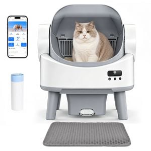 Advwin 90L Self Cleaning Litter Box Open Top Automatic Litter Box with Litter Mat
