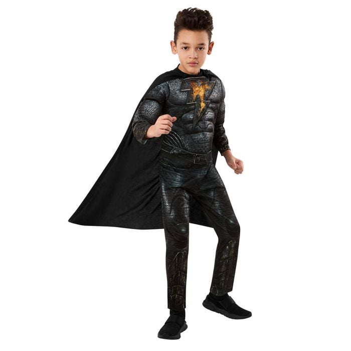 Dc Comics Black Adam Kids/Boys Dress Up Party Jumpsuit Superhero Costume Size S