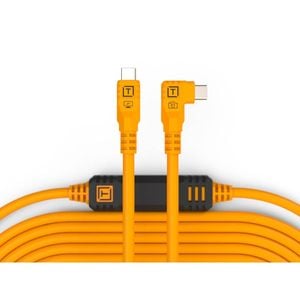 Tether Tools Tetherpro 9.4m Usb-c/usb-c Straight To Right Orange