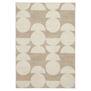 Loopsie-320cm X 230cm-tendo Taupe And Beige Geometric Washable Rug