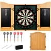 Advwin 18" Dartboard, Dartboard Cabinet Set with Chalk Scoreboard & Eraser, Includes 6 Steel-Tip Darts, Wall/Door Mountable
