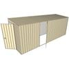 Build-a-Shed 1.5 x 5.2 x 2m Hinged Door Tunnel Shed With Hinged Side Door - Cream