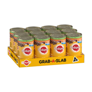 Pedigree Grab-A-Slab 1.2kg Adult Wet Dog Food - 12 Cans