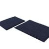 Smarcute 2 Pieces Chenille Bath Mats Non Skid Washable Bathroom Rugs 50cm X 81cm & 43cm X 61cm Navy