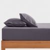 Dreamaker 300tc Cotton Percale Combo Fitted Sheet Set Charcoal Queen Bed