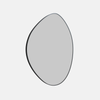 Future Glass Pebble Shape Mirror - 900 x 700mm - Brushed Nickel
