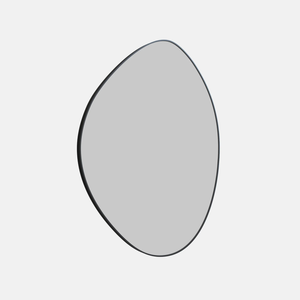 Future Glass Pebble Shape Mirror - 900 x 700mm - Brushed Nickel