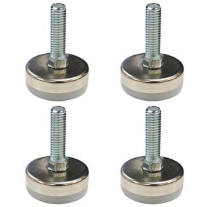 Richmond 25mm x M6 Steel Fixed Levelling Foot - 4 Pack - 25mm 6mm Thread