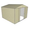 Build-a-Shed 3.0 x 3.0 x 2.3m Double Sliding Door Shed - Cream