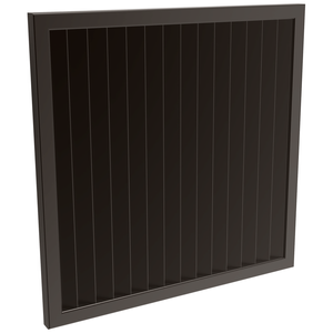 ProtectorAl 300-1000W X 300-1000H Satin Black Aluminium Welded Louver Panel Vertical 5mm overlap - Black