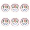 6PK Porto Porcelain Night Before Dinner Plate 20cm Ice Skating