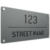 ProtectorAl 580 x 280mm Light Charcoal ACM Cut Through Custom House Sign