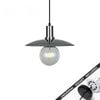 Snap Lighting Chapeau Glass Coolie Downlight to Pendant Light Conversion Kit Black Large