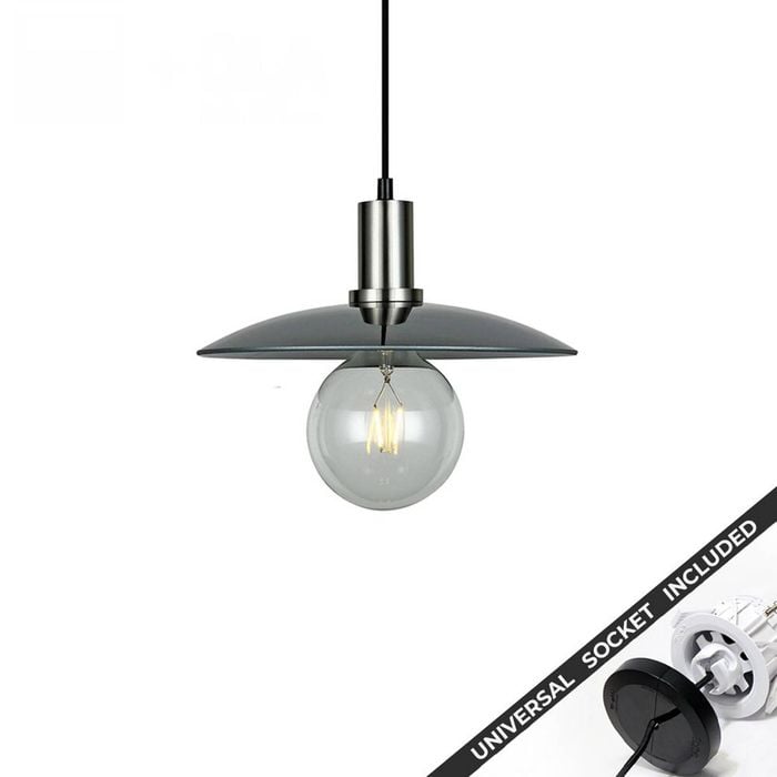 Snap Lighting Chapeau Glass Coolie Downlight to Pendant Light Conversion Kit Black Large