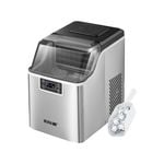 20kg Ice Maker Machine Clear Cube Making Countertop Home Commercial 2 Water Filling Methods Stainless Steel Maxkon