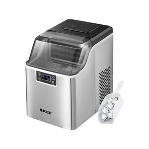 20kg Ice Maker Machine Clear Cube Making Countertop Home Commercial 2 Water Filling Methods Stainless Steel Maxkon