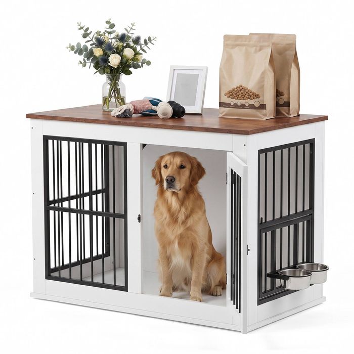 Advwin Dog Crate Furniture Heavy Duty Dog Cage Sturdy Dog Kennel Console Table