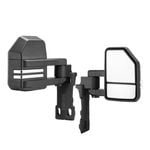 SAN HIMA Extendable Towing Mirrors for Toyota LandCruiser 70 - 79 Series Black