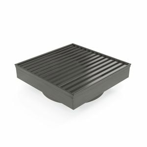 Forme 110 × 110mm Brushed Gun Metal Grey PVD Stainless Steel Mesh Floor Waste