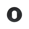 Zanda 55mm Diameter Matt Black Round Oval Escutcheon