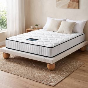 Giselle Bedding 21cm Queen Mattress Tight Top, Medium Firm Spring Mattress