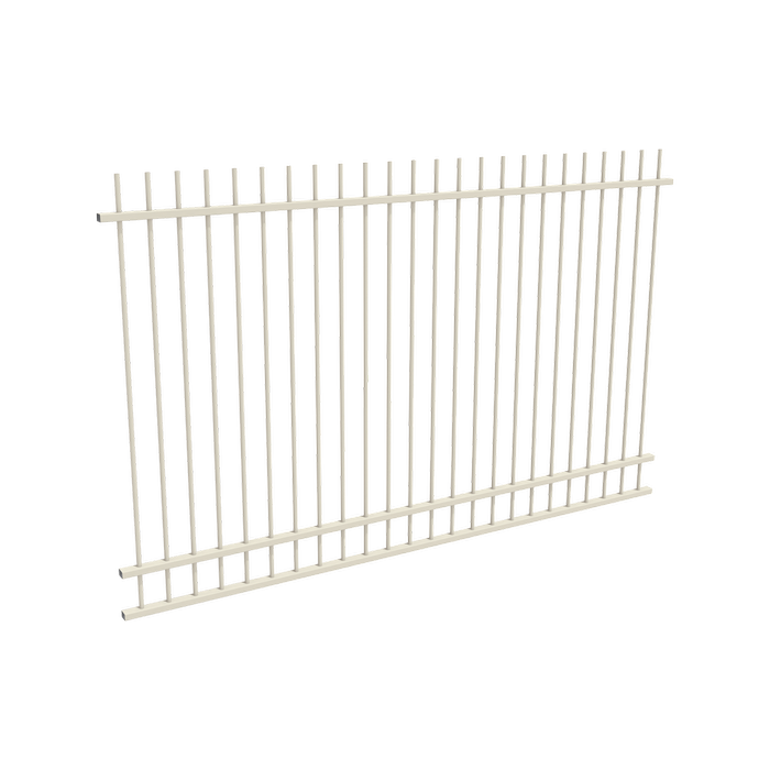 ProtectorAl 2400 x 1500mm Surfmist Aluminium Pool Fence Panel Picket Top with Mid Rail