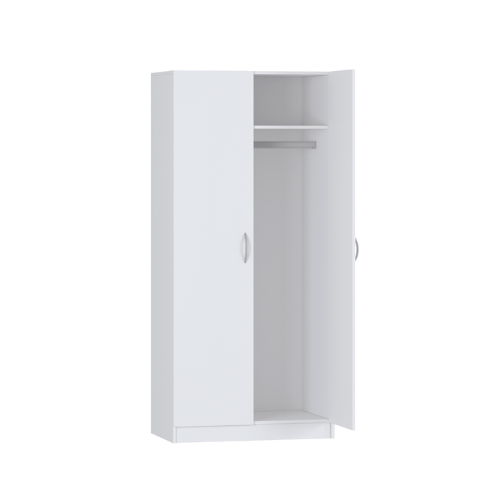  Practa 800mm White 2 Door Robe