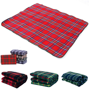Picnic Rug Mat Blanket Outdoor Camping Waterproof Throw Travel Fleece Plaid - Assorted - Assorted | 1.5m x 1.3m | Picnic Rug