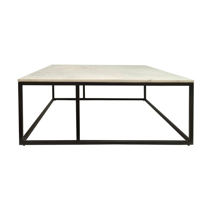 Nomad 100cm Square Marble Coffee Table White