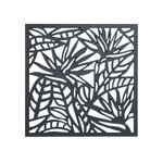 Matrix 580 x 580mm Charcoal Strelitzia Wall Art