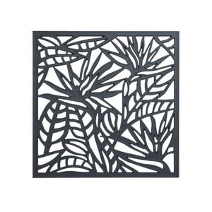 Matrix 580 x 580mm Charcoal Strelitzia Wall Art