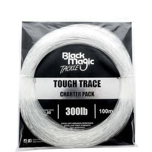 Black Magic Tough Trace Monofilament Fishing Leader 300lb Charter Pack