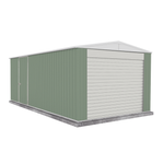 Absco Structures 3.0 x 5.96 x 2.3m Pale Eucalypt Highlander Roller Door Garden Shed