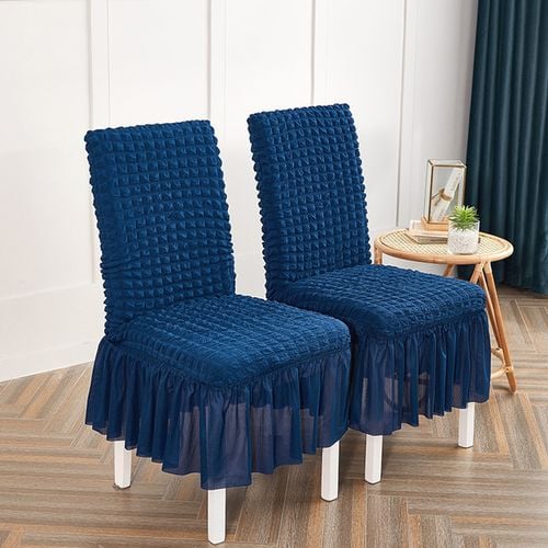 SOGA Chair Cover Seat Protector with Ruffle Skirt Blue Bunnings Australia