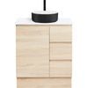 CIBO 750mm Coast Veneer Nordic Full Height Bathroom Vanity With Black And White Basin