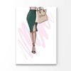 Luxury Handbag with Stylish Heels Print 100% Australian Made 90x120cm (Stretched Canvas)