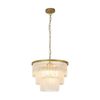 Lexi Lighting Greer 4 Lights Chandelier Light Gold Metal Frosted Glass 40W