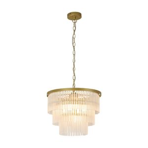 Lexi Lighting Greer 4 Lights Chandelier Light Gold Metal Frosted Glass 40W