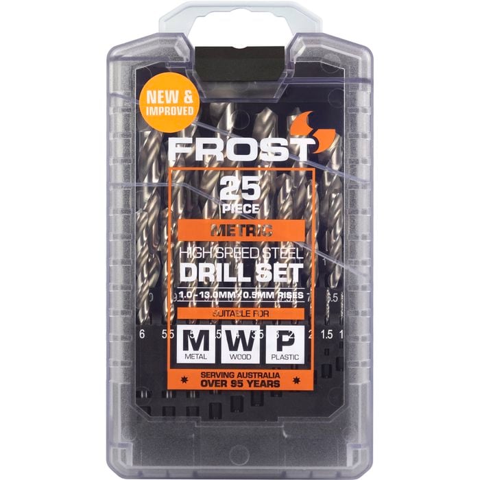 Frost 25 Piece HSS Metric Jobber Drill Set